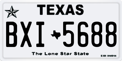 TX license plate BXI5688