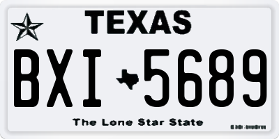 TX license plate BXI5689