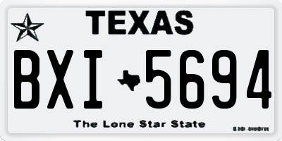 TX license plate BXI5694