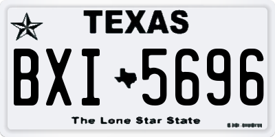 TX license plate BXI5696
