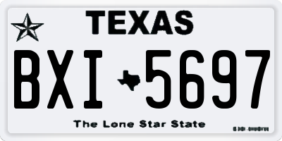 TX license plate BXI5697