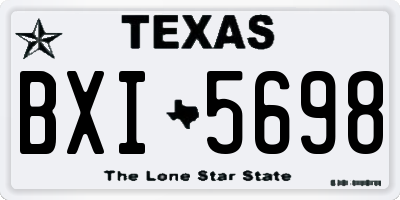 TX license plate BXI5698