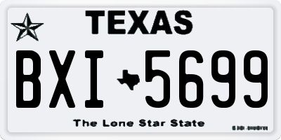TX license plate BXI5699