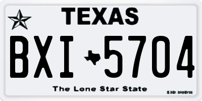 TX license plate BXI5704