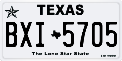 TX license plate BXI5705