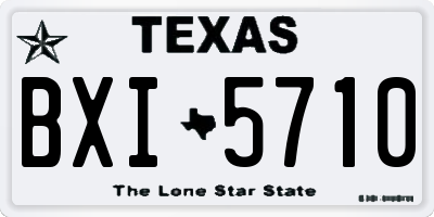 TX license plate BXI5710