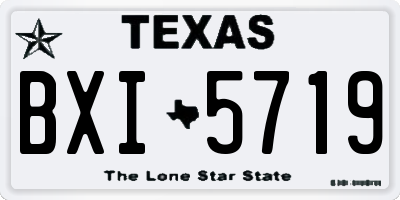TX license plate BXI5719