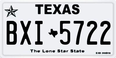 TX license plate BXI5722