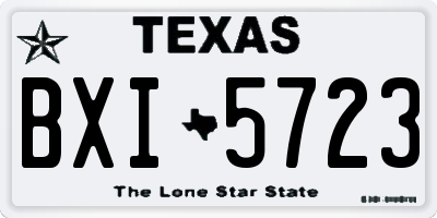 TX license plate BXI5723