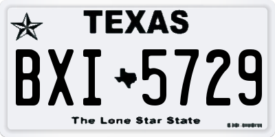 TX license plate BXI5729