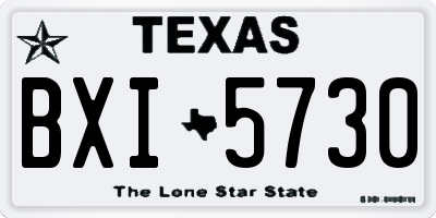 TX license plate BXI5730