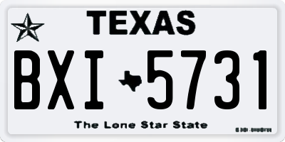 TX license plate BXI5731