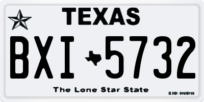 TX license plate BXI5732