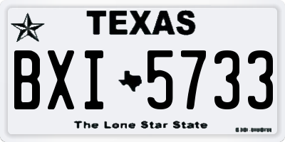 TX license plate BXI5733