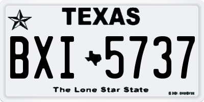 TX license plate BXI5737