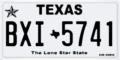 TX license plate BXI5741
