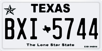 TX license plate BXI5744