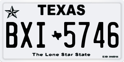 TX license plate BXI5746