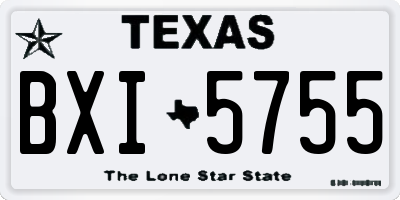 TX license plate BXI5755