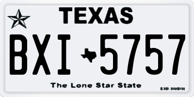 TX license plate BXI5757