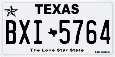 TX license plate BXI5764