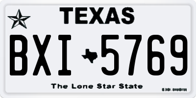 TX license plate BXI5769