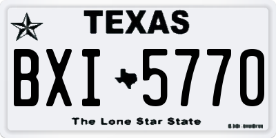 TX license plate BXI5770