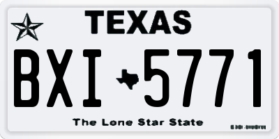 TX license plate BXI5771