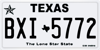 TX license plate BXI5772