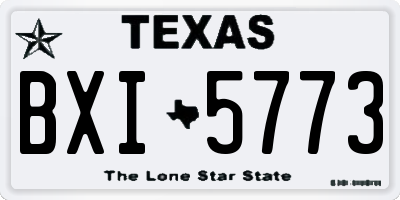 TX license plate BXI5773