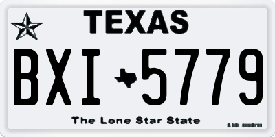 TX license plate BXI5779