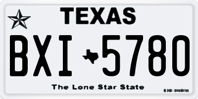 TX license plate BXI5780