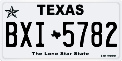 TX license plate BXI5782