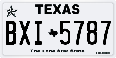 TX license plate BXI5787