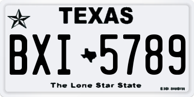 TX license plate BXI5789