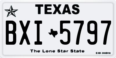 TX license plate BXI5797