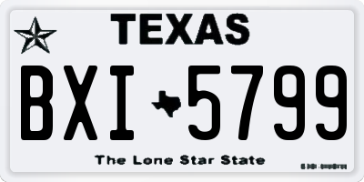 TX license plate BXI5799