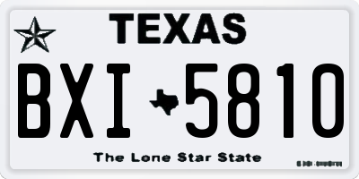 TX license plate BXI5810