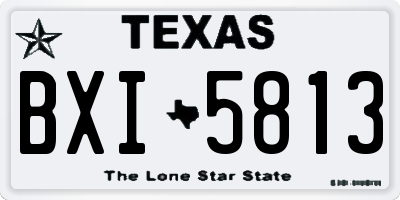 TX license plate BXI5813