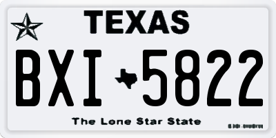 TX license plate BXI5822