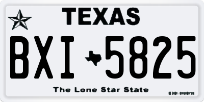 TX license plate BXI5825