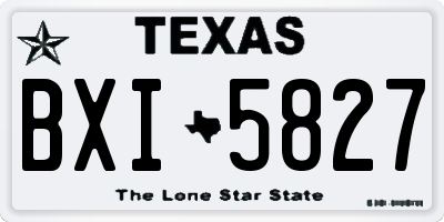 TX license plate BXI5827