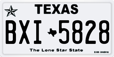 TX license plate BXI5828