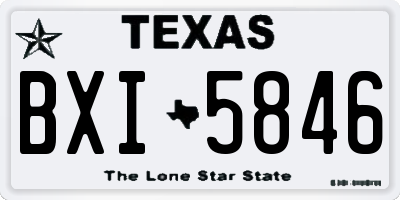 TX license plate BXI5846