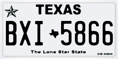 TX license plate BXI5866