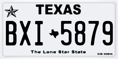 TX license plate BXI5879