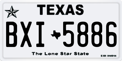 TX license plate BXI5886