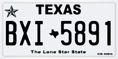 TX license plate BXI5891