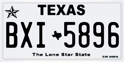 TX license plate BXI5896