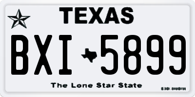 TX license plate BXI5899